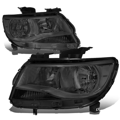 D-Motoring - Headlights - Smoked Lens - Clear Corner - Plug-n-Play - Pair - 15-17 Chevy Colorado - 1