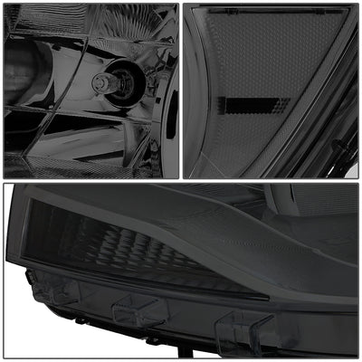 D-Motoring - Headlights - Smoked Lens - Clear Corner - Plug-n-Play - Pair - 15-17 Chevy Colorado - 3
