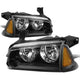 D-Motoring - Headlights - Black Housing - Amber Corner - Plug-n-Play - Pair - 06-10 Dodge Charger - 1