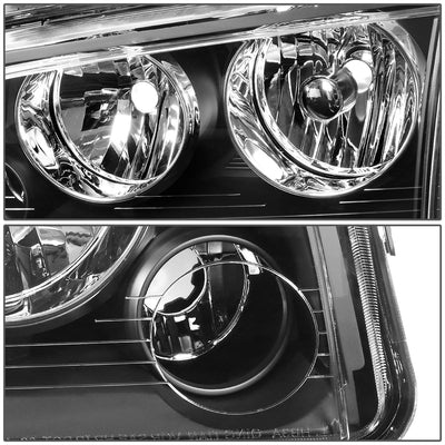 D-Motoring - Headlights - Black Housing - Amber Corner - Plug-n-Play - Pair - 06-10 Dodge Charger - 2