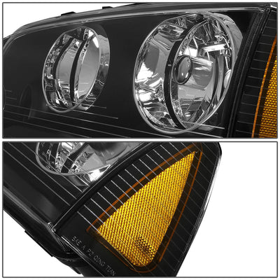 D-Motoring - Headlights - Black Housing - Amber Corner - Plug-n-Play - Pair - 06-10 Dodge Charger - 3