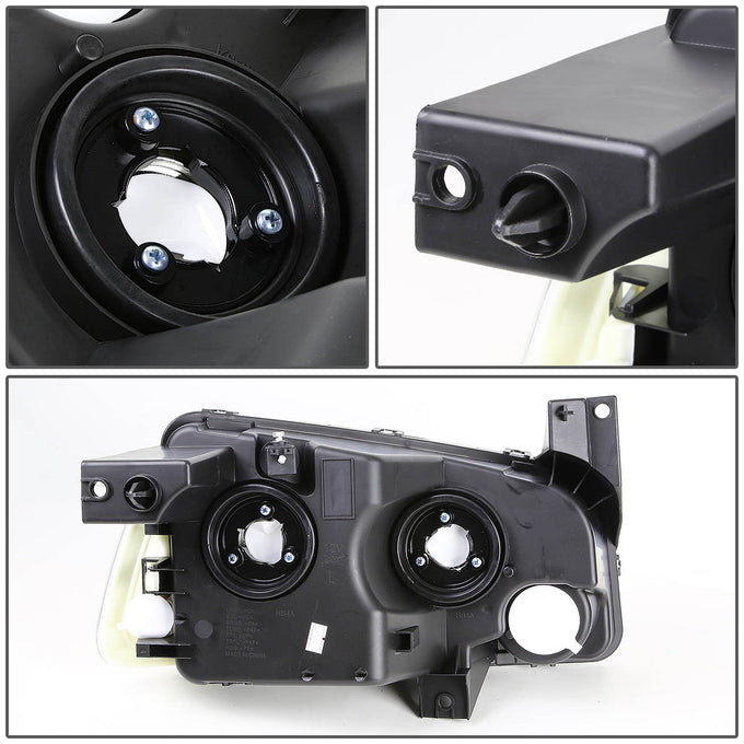 D-Motoring - Headlights - Black Housing - Amber Corner - Plug-n-Play - Pair - 06-10 Dodge Charger - 4