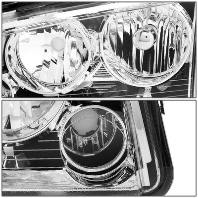 D-Motoring - Headlights - Chrome Housing - Amber Corner - Plug-n-Play - Pair - 06-10 Dodge Charger - 2
