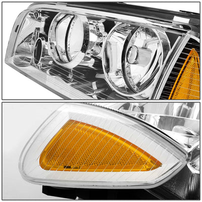 D-Motoring - Headlights - Chrome Housing - Amber Corner - Plug-n-Play - Pair - 06-10 Dodge Charger - 3