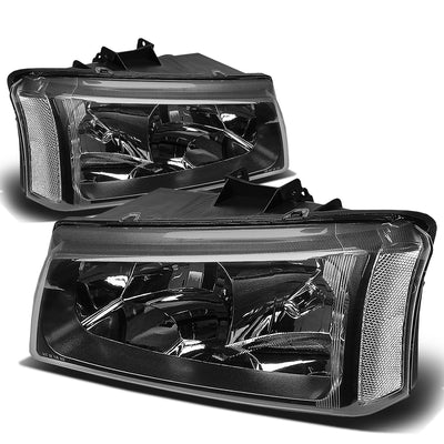 D-Motoring - Headlights - Black Housing - 2PCS - Plug-n-Play - Pair - Chevrolet Avalanche 1500 / 2500 / SIlverado 1500 / 1500HD / 2500HD / 3500 / 2500 - 1
