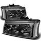 D-Motoring - Headlights - Black Housing - 2PCS - Plug-n-Play - Pair - Chevrolet Avalanche 1500 / 2500 / SIlverado 1500 / 1500HD / 2500HD / 3500 / 2500 - 1