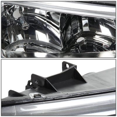D-Motoring - Headlights - Chrome Housing - Amber Corner - 2 PCS - Plug-n-Play - Pair - Chevrolet Avalanche 1500 / 2500 / SIlverado 1500 / 1500HD / 2500HD / 3500 / 2500 - 3