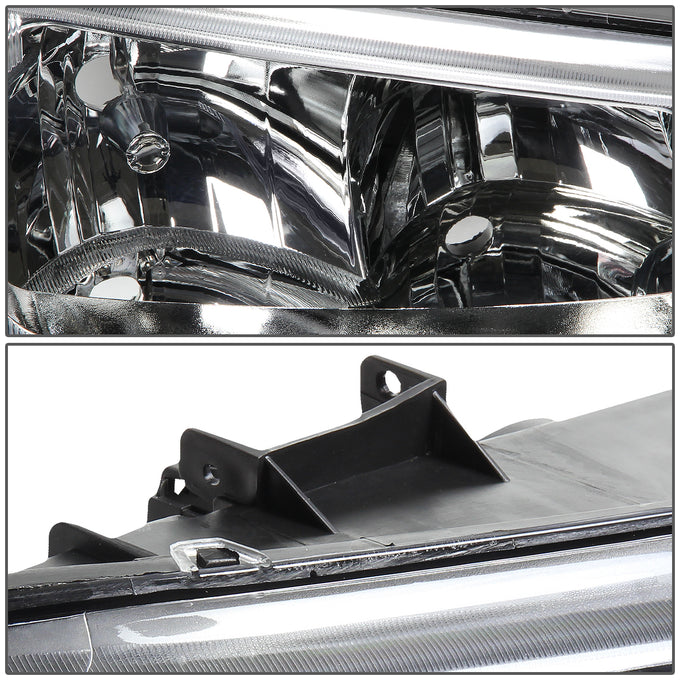 D-Motoring - Headlights - Chrome Housing - Amber Corner - 2 PCS - Plug-n-Play - Pair - Chevrolet Avalanche 1500 / 2500 / SIlverado 1500 / 1500HD / 2500HD / 3500 / 2500 - 3