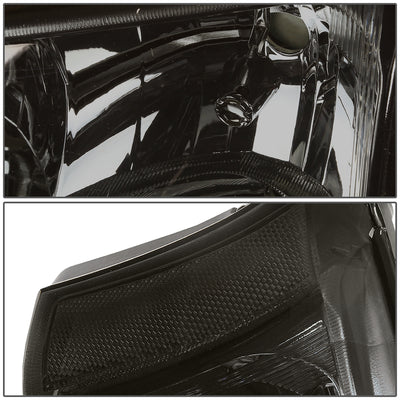 D-Motoring - Headlights - Smoked Lens - Clear Corner - 2 PCS - Plug-n-Play - Pair - Chevrolet Avalanche 1500 / 2500 / SIlverado 1500 / 1500HD / 2500HD / 3500 / 2500 - 2