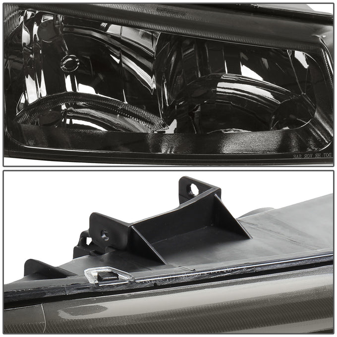 D-Motoring - Headlights - Smoked Lens - Clear Corner - 2 PCS - Plug-n-Play - Pair - Chevrolet Avalanche 1500 / 2500 / SIlverado 1500 / 1500HD / 2500HD / 3500 / 2500 - 3