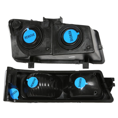 D-Motoring - Headlights - Black Housing - 4PCS - Plug-n-Play - Pair - Chevrolet Avalanche 1500 / 2500 / SIlverado 1500 / 1500HD / 2500HD / 3500 / 2500 - 6