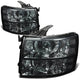 D-Motoring - 07-14 GMC900 Silverado  Headlights - Smoked Housing - Clear Reflector - Plug-n-Play - 1 Set - 1