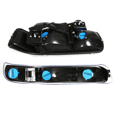 D-Motoring - Headlights - Black Housing - Amber Corner - Plug-n-Play - Pair - Chevrolet SIlverado 1500(HD) / 2500(HD) / 3500HD / Suburban 1500 / 2500 / Tahoe - 4