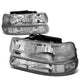 D-Motoring - Headlights - Chrome Housing - 4 PCS - Plug-n-Play - Pair - Chevrolet SIlverado 1500(HD) / 2500(HD) / 3500HD / Suburban 1500 / 2500 / Tahoe - 3