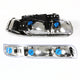 D-Motoring - Headlights - Chrome Housing - 4 PCS - Plug-n-Play - Pair - Chevrolet SIlverado 1500(HD) / 2500(HD) / 3500HD / Suburban 1500 / 2500 / Tahoe - 6