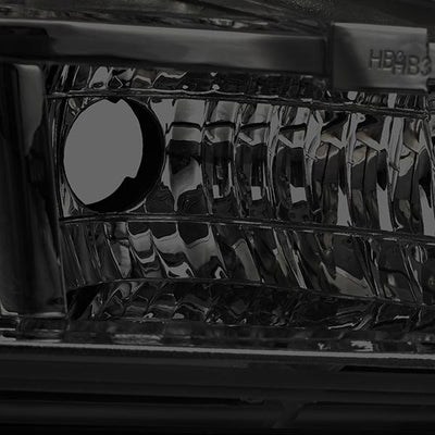 07-14 Chevy Suburban Avalanche Headlights - Front Bumper - Smoked Lens - Clear Corner - Pair - HL-OH-CSA07-SM-CL1 - 2