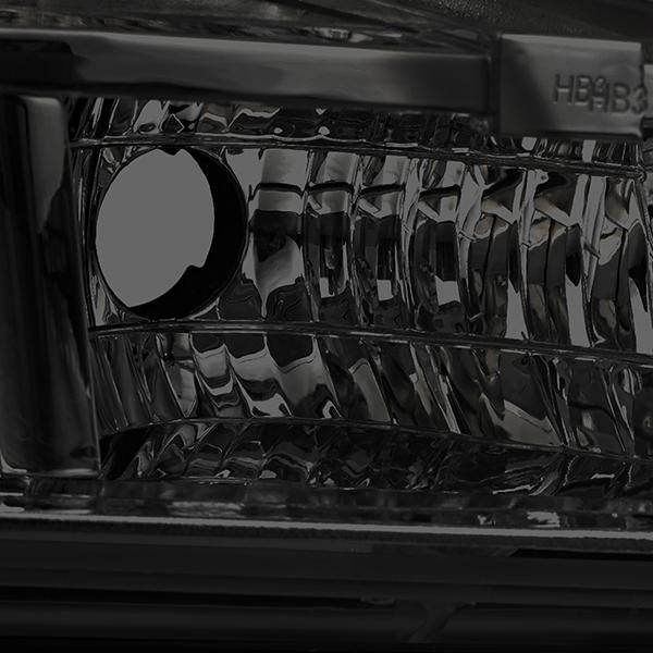 07-14 Chevy Suburban Avalanche Headlights - Front Bumper - Smoked Lens - Clear Corner - Pair - HL-OH-CSA07-SM-CL1 - 2