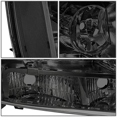 07-14 Chevy Suburban Avalanche Headlights - Front Bumper - Smoked Lens - Clear Corner - Pair - HL-OH-CSA07-SM-CL1 - 3