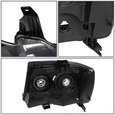 07-14 Chevy Suburban Avalanche Headlights - Front Bumper - Smoked Lens - Clear Corner - Pair - HL-OH-CSA07-SM-CL1 - 4