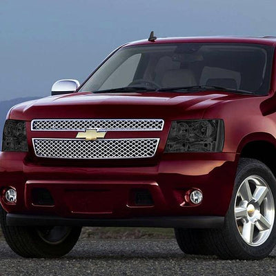 07-14 Chevy Suburban Avalanche Headlights - Front Bumper - Smoked Lens - Clear Corner - Pair - HL-OH-CSA07-SM-CL1 - 5