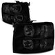D-Motoring - 7-14 Chevy Silverado 1500 2500 3500 Headlights - Smoked Lens - Clear Corner - Plug-n-Play - Pair - 1
