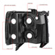 D-Motoring - 7-14 Chevy Silverado 1500 2500 3500 Headlights - Smoked Lens - Clear Corner - Plug-n-Play - Pair - 6