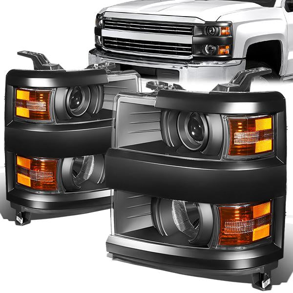 15-19-chevy-silverado-2500hd-3500hd-projector-headlight-black-housing-amber-corner-hl-oh-csil15-bk-am - 1