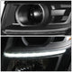 D-Motoring - Headlights - LED DRL - Black Housing - Amber Corner - Projector - Plug-n-Play - Pair - Chevrolet Tahoe / Suburban - 3