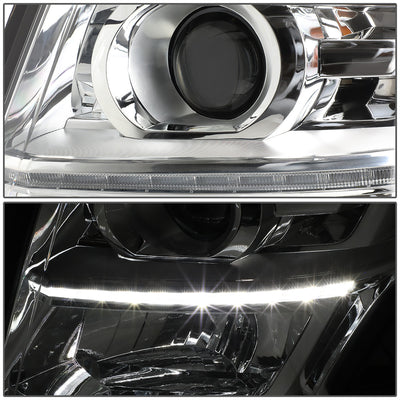 D-Motoring - Headlights - LED DRL - Chrome Housing - Amber Corner - Projector - Plug-n-Play - Pair - Chevrolet Tahoe / Suburban - 3