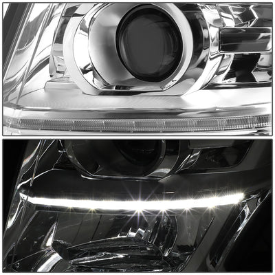 D-Motoring - Headlights - LED DRL - Chrome Housing - Projector - Plug-n-Play - Pair - Chevrolet Tahoe / Suburban - 3