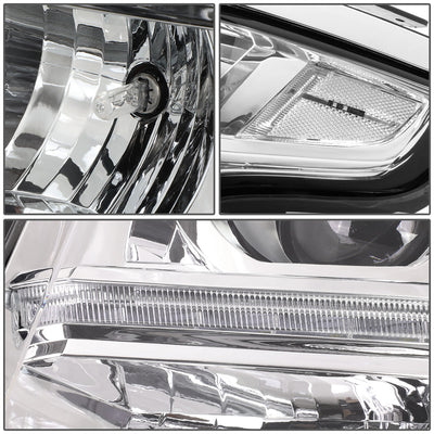D-Motoring - Headlights - LED DRL - Chrome Housing - Projector - Plug-n-Play - Pair - Chevrolet Tahoe / Suburban - 2