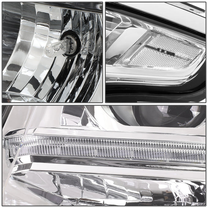 D-Motoring - Headlights - LED DRL - Chrome Housing - Projector - Plug-n-Play - Pair - Chevrolet Tahoe / Suburban - 2