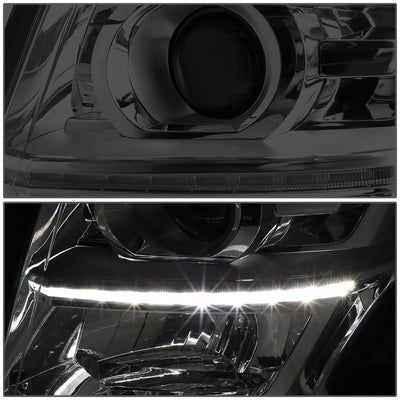 D-Motoring - Headlights - LED DRL - Smoked Lens - Amber Corner - Projector - Plug-n-Play - Pair - Chevrolet Tahoe / Suburban - 2
