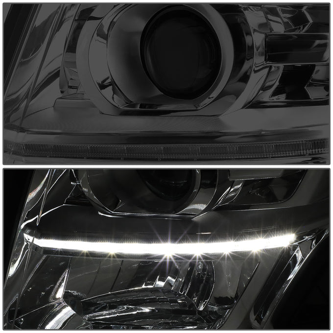 D-Motoring - Headlights - LED DRL - Smoked Lens - Amber Corner - Projector - Plug-n-Play - Pair - Chevrolet Tahoe / Suburban - 2