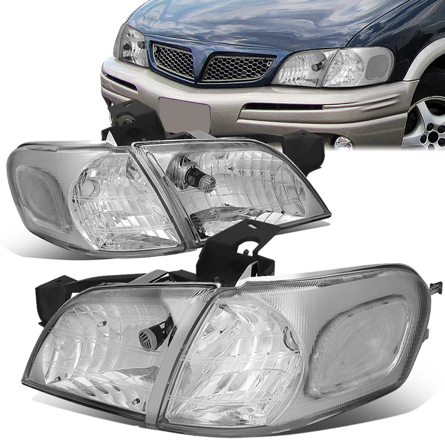 Factory Style Headlights <br>97-05 Chevy Venture, 97-04 Oldsmobile Silhouette
