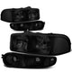 D-Motoring - Headlights - Black Housing - Smoked Lens - Clear Corner - Plug-n-Play - Pair - GMC SIERRA C3 / 1500 DENALI / CLASSIC / GMC YUKON DENALI / XL 1500 DENALI - 1