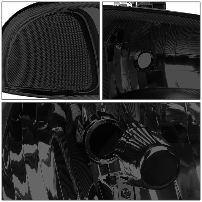 D-Motoring - Headlights - Black Housing - Smoked Lens - Clear Corner - Plug-n-Play - Pair - GMC SIERRA C3 / 1500 DENALI / CLASSIC / GMC YUKON DENALI / XL 1500 DENALI - 3