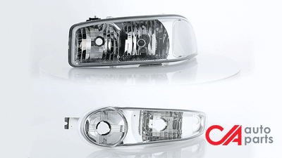chrome-housing-clear-reflector-headlights-gmc-sierra-gmc-yukon-hl-oh-dan994p-ch-cl1 - 3
