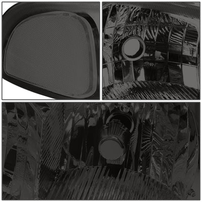 D-Motoring - Headlights - Smoked Lens - Clear Corner - Plug-n-Play - Pair - GMC SIERRA C3 / 1500 DENALI / CLASSIC / GMC YUKON DENALI / XL 1500 DENALI - 3