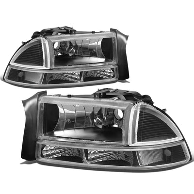 D-Motoring - Headlights - Black Housing - Plug-n-Play - Pair - Dodge Dakota / Durango - 1
