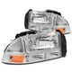 D-Motoring - Headlights - Chrome Housing - Amber Corner - Plug-n-Play - Pair - Dodge Dakota / Durango - 3