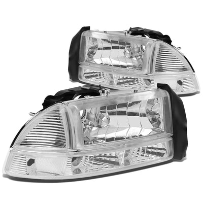 D-Motoring - Headlights - Chrome Housing - Plug-n-Play - Pair - Dodge Dakota / Durango - 3