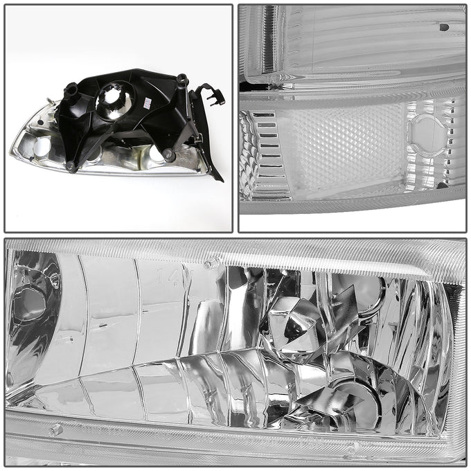 D-Motoring - Headlights - Chrome Housing - Plug-n-Play - Pair - Dodge Dakota / Durango - 2