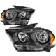 D-Motoring - Headlights - Black Housing - Clear Lens - Amber Corner - Plug-n-Play - Pair - 11-13 Dodge Durango - 1