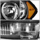 D-Motoring - Headlights - Black Housing - Clear Lens - Amber Corner - Plug-n-Play - Pair - 11-13 Dodge Durango - 4