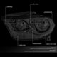 D-Motoring - Headlights - Smoked Housing - Smoked Lens - Clear Corner - Plug-n-Play - Pair - 11-13 Dodge Durango - 2