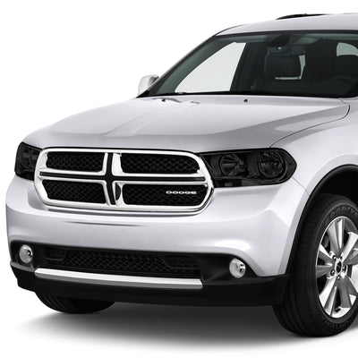 D-Motoring - Headlights - Smoked Housing - Smoked Lens - Clear Corner - Plug-n-Play - Pair - 11-13 Dodge Durango - 7