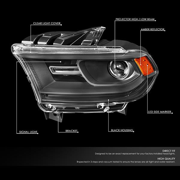 14-19-dodge-durango-projector-headlight-headlamp-black-housing-amber-corner-hl-oh-ddur14-bk-am - 2