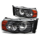 D-Motoring - Headlights - Black Housing - Amber Corner - Plug-n-Play - Pair - 03-05 Dodge Ram 1500 / 2500 / 3500 - 3