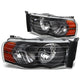 D-Motoring - Headlights - Black Housing - Amber Corner - Plug-n-Play - Pair - 03-05 Dodge Ram 1500 / 2500 / 3500 - 3